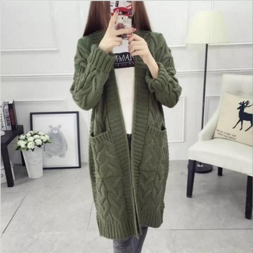 Ladies Twist Pocket Sweater Jacket