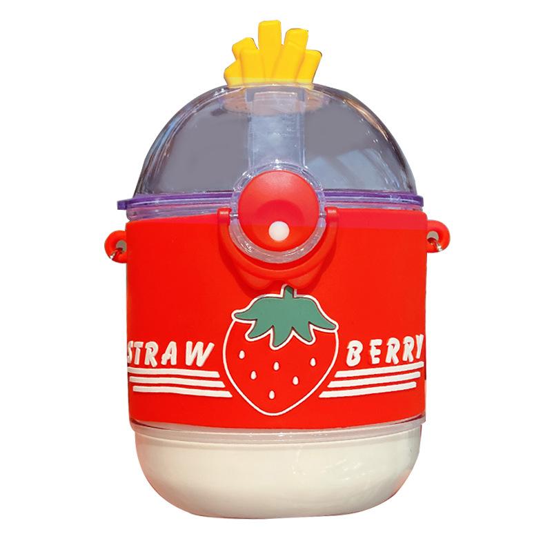 Summer Plastic Cup With Water Bottle And Slung Plastic Cup With Straw Cup With High Value