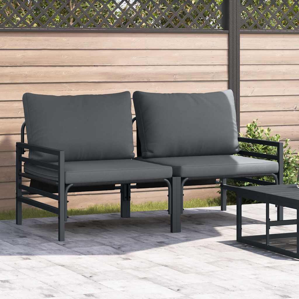   Garden Furniture with Cushions, Anthracite