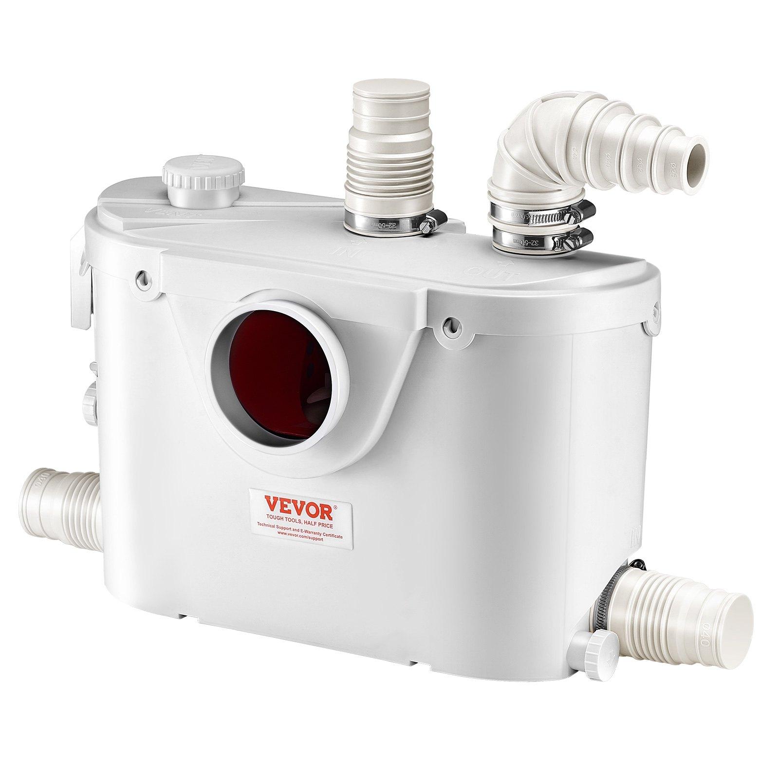 Macerator Pump 500W 29 GPM Flow 26 Ft Head Lift Pump For Toilet Basement Sink