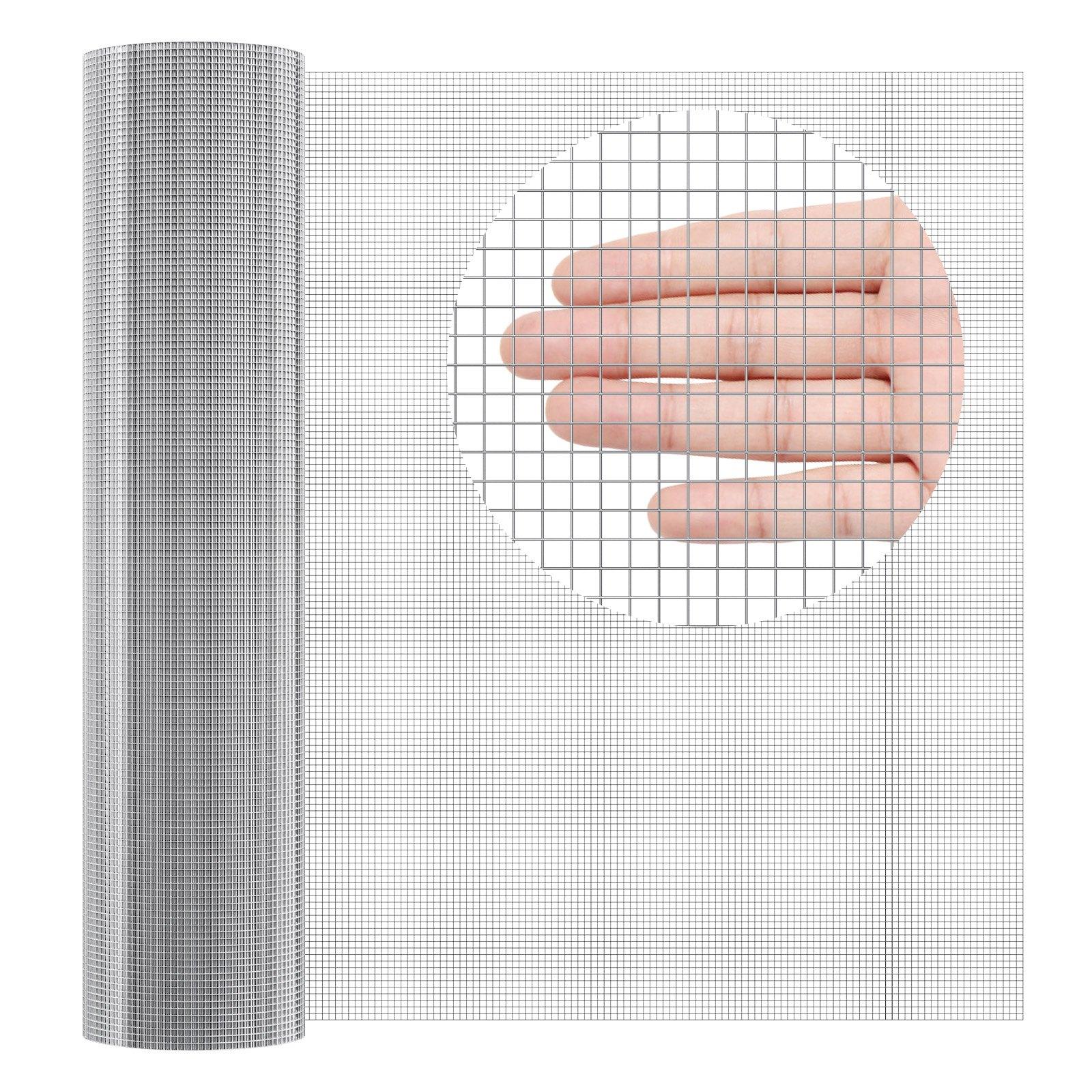 Hardware Cloth, 1'4 Inch 36in X 100 Ft 23 Gauge, Hot Dipped Galvanized Wire Mesh Roll, Chicken Wire Fencing, Wire Mesh For Rabbit Cages, Garden, Small Rodents