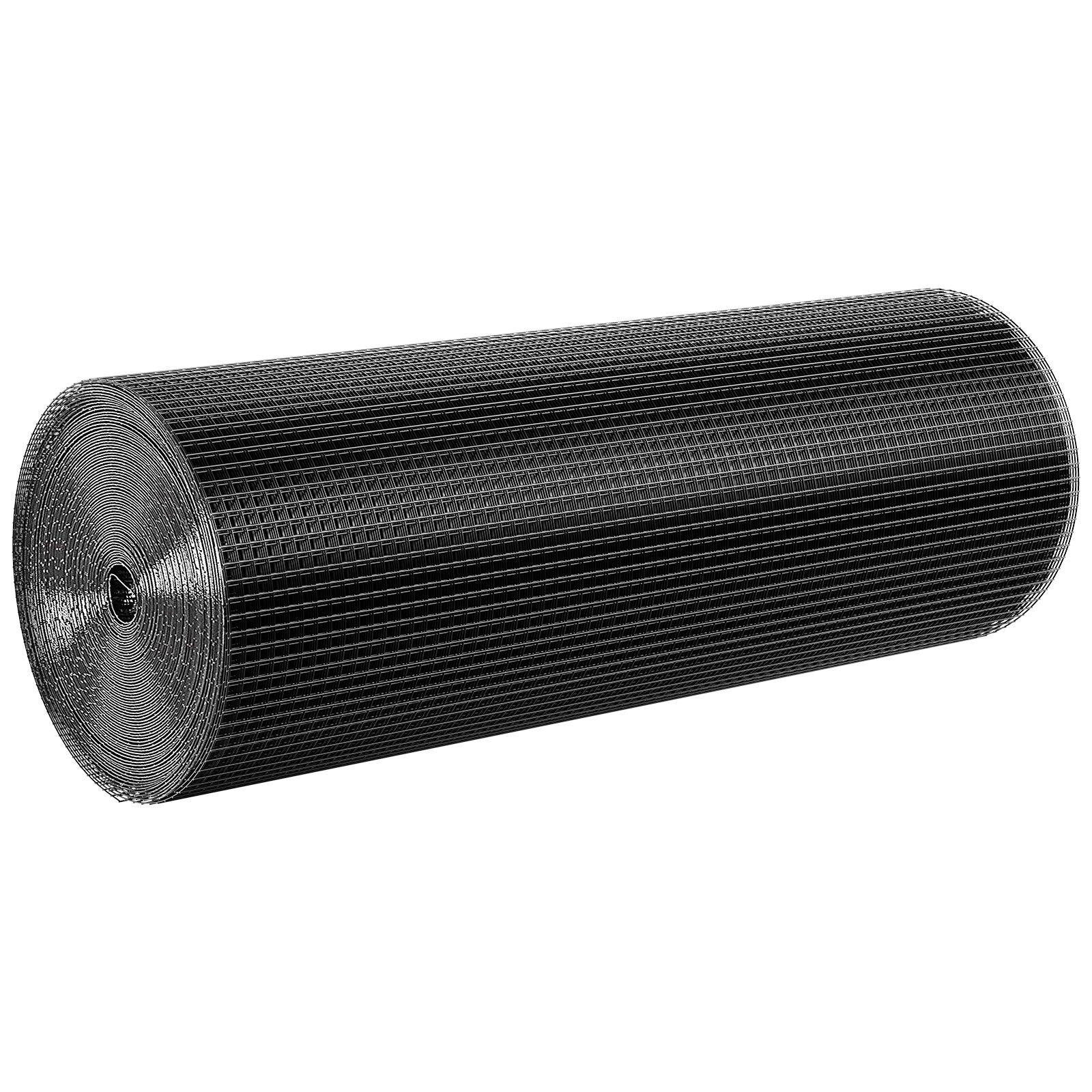 Hardware Cloth 24 In X 50 Ft, 1'2 In 19 Gauge Galvanized Wire Mesh Roll, Weather-Resistant Vinyl Coated Chicken Wire Fencing, Heavy Duty Welded Garden Plant Fencing For Rabbit Cage Snake Fence
