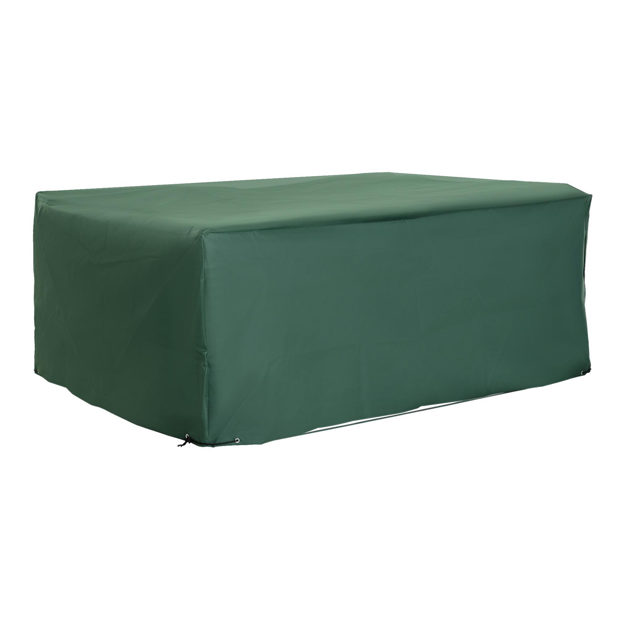 Outdoor Garden Furniture Cover Waterproof, Anti-UV 600D Heavy Duty Oxford Fabric Patio Furniture Cover For Rectangular Sofa Table Set, Green, 245 X 165 X 55 Cm