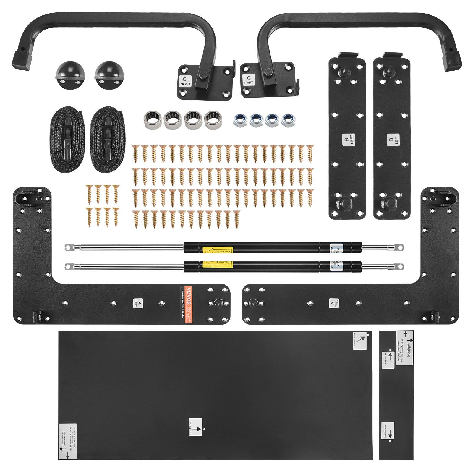 Schrankbettfedern Mechanismus 2055 X 1555 X 2080 Mm, Murphy-Bett-Bausatz, Deluxe, DIY-Bausatz Mechanische Hardware Für Wandbetten, Pneumatische Hebel-Bettstütze, Klappschrank-Wandbett