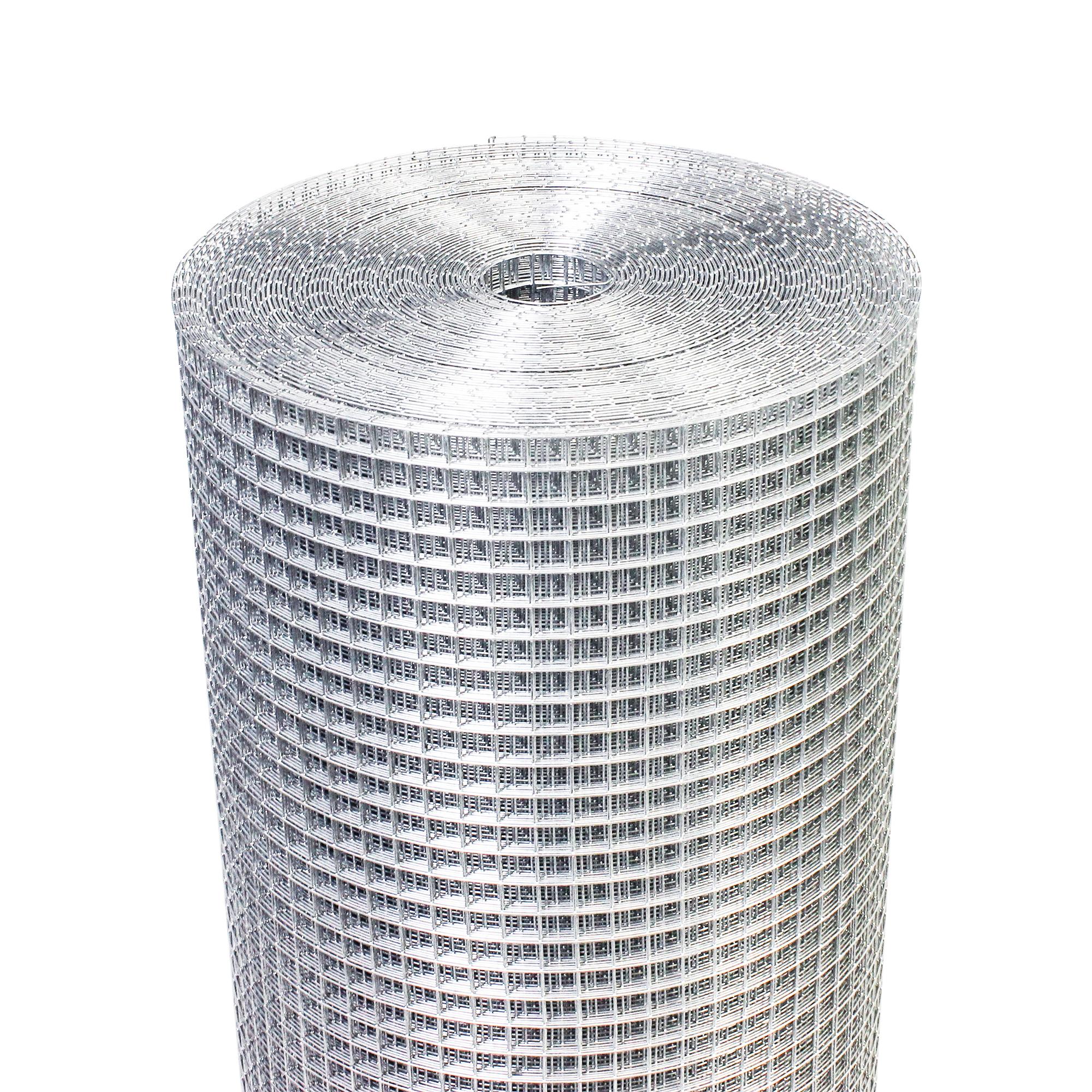 Hardware Cloth 1-2 Inch 19 Gauge, Hot-dip Galvanized After Welding Chicken Wire Fence Roll Garden Plant Welded Metal Wire Fencing Roll, Rabbit Cages Snake Fence