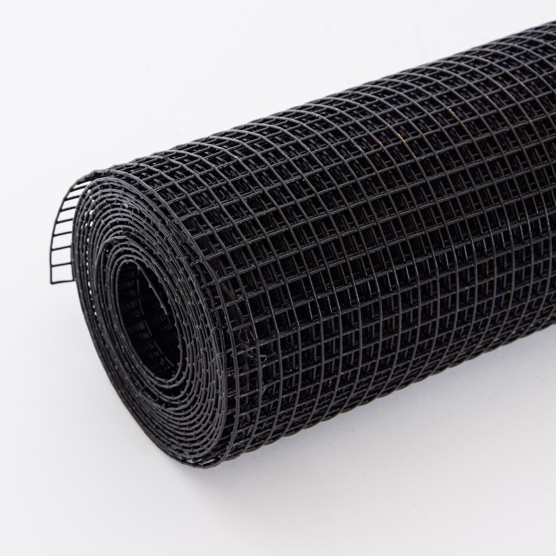 36 Inchx100 Ft Black Vinyl Coated Hardware Cloth, 19 Gauge 1-2 Inch Black PVC Hardware Cloth, Black Welded Wire Fence Supports Poultry-Netting Cage-Home Improvement And Chicken Coop