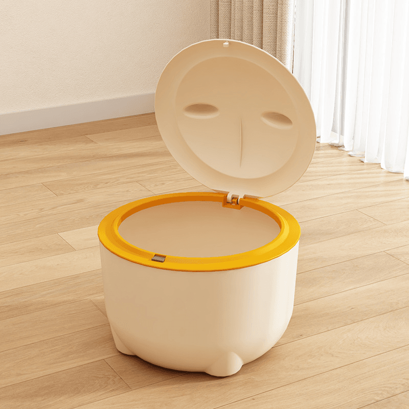 Pet trash bin-yellow-PP-1 pc