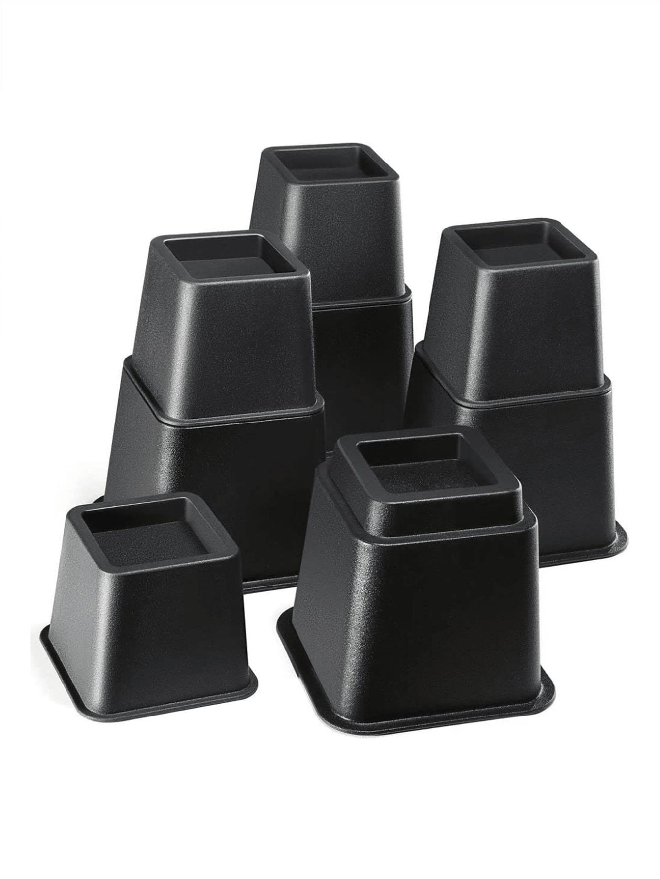 Furniture height-increasing mat-black-1 set [4 large +4 small]