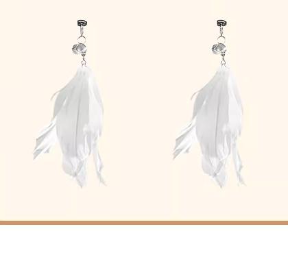 Retractable Cat Stick-White Feather Replacement Head-One Pack