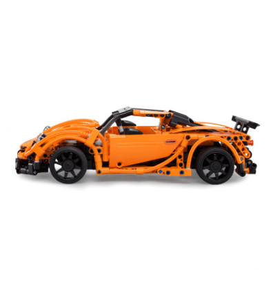 The orange sports car 918 model building block toy children assembly of the double eagle cards C51051 building block remote control series
