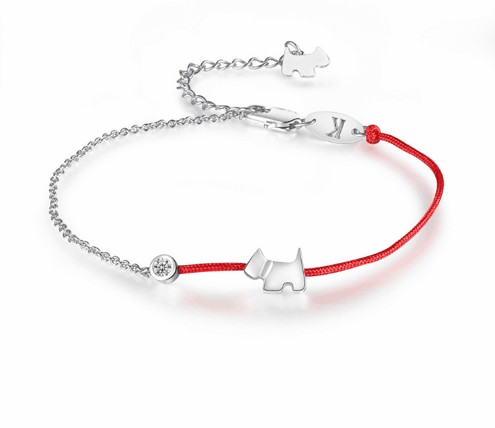 The birth year red rope bracelet dog year female zodiac dog sterling silver lucky hand rope zodiac couple bracelet pair simple