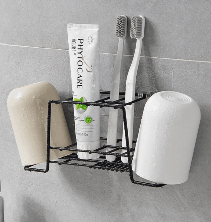 Wall-mounted toothbrush holder bathroom dental sto