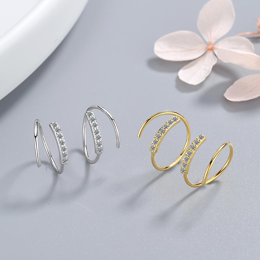Single row drill wave short ear ring