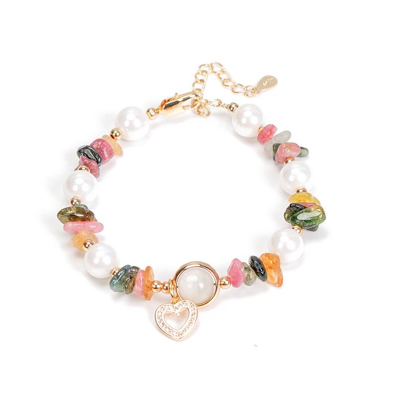 White moonlight transfer beads hand woven