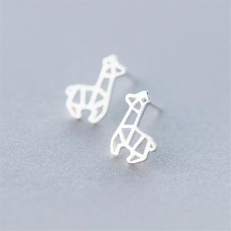 Cute Hollow Giraffe Stud Earrings