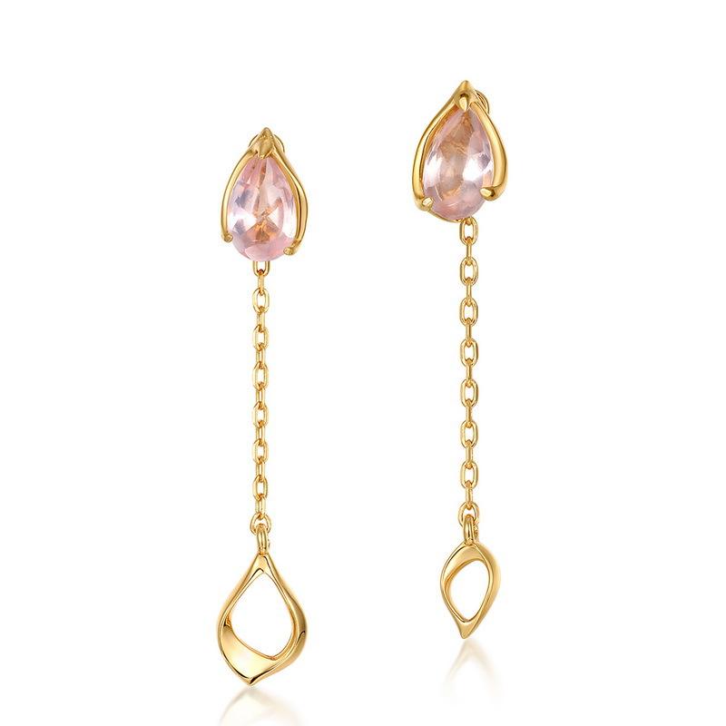 Long sterling silver stud earrings