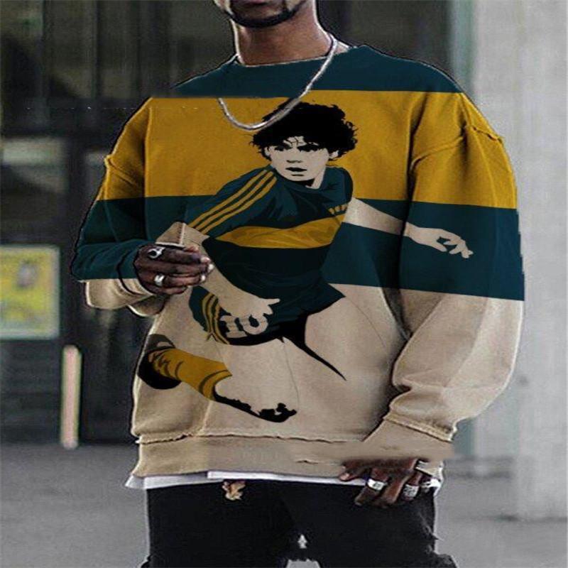 Men's Landscape Print Casual Sports Sweatshirt