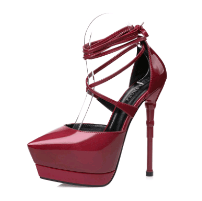 Sexy waterproof platform super high heel sandals nightclub cross straps pointed stiletto sandals