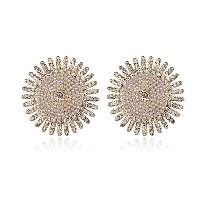 Irregular Earrings Simple Personality Pearl Earrings Earrings With Diamonds