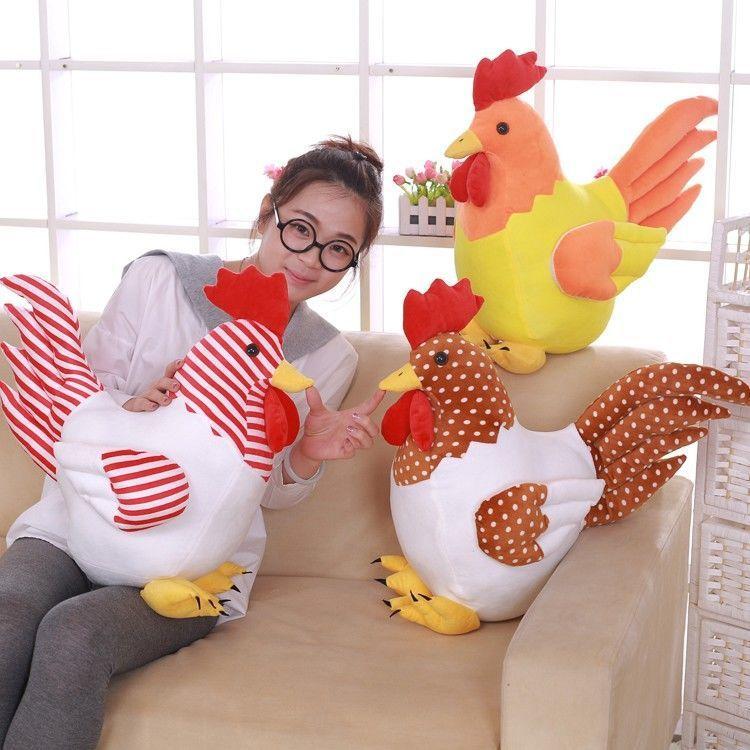 Home Cute Big Rooster Shape Plush Toy Pillow