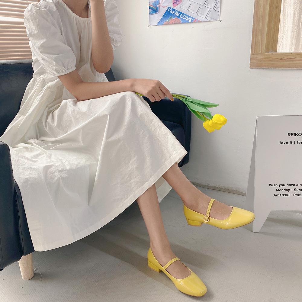 New Thick Heel Square Toe Women's Pumps