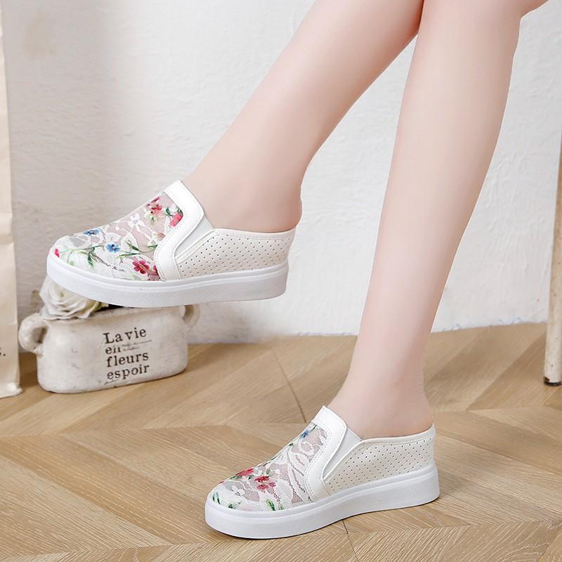 Flat Bottom Lazy Mesh Breathable Sandals