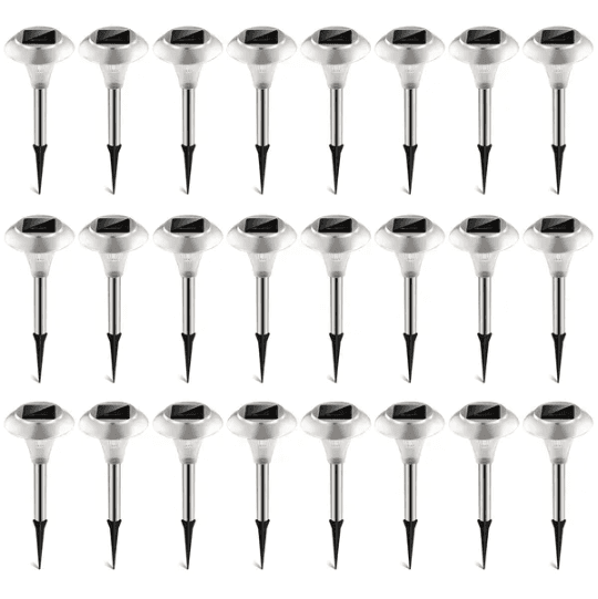 24Packs Solar Garden Lights Outdoor IP44 Waterproof Solar Pathway Lights Color Changing Landscape Lamps
