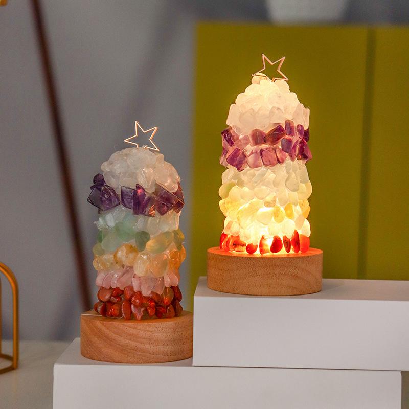 Natural Crystal Gravel Small Night Lamp