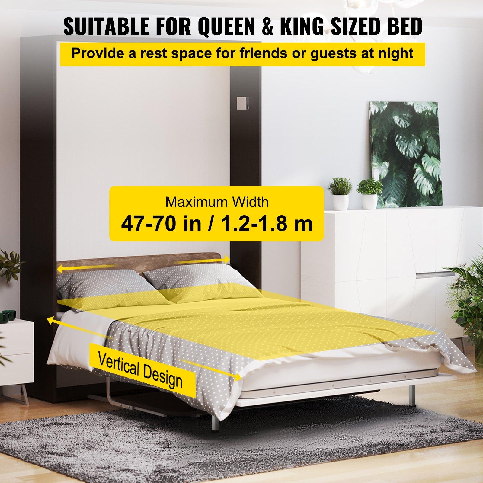 Murphy Mounting Wall Springs Mechanism Heavy Duty Support Hardware DIY Kit For King Queen Bed