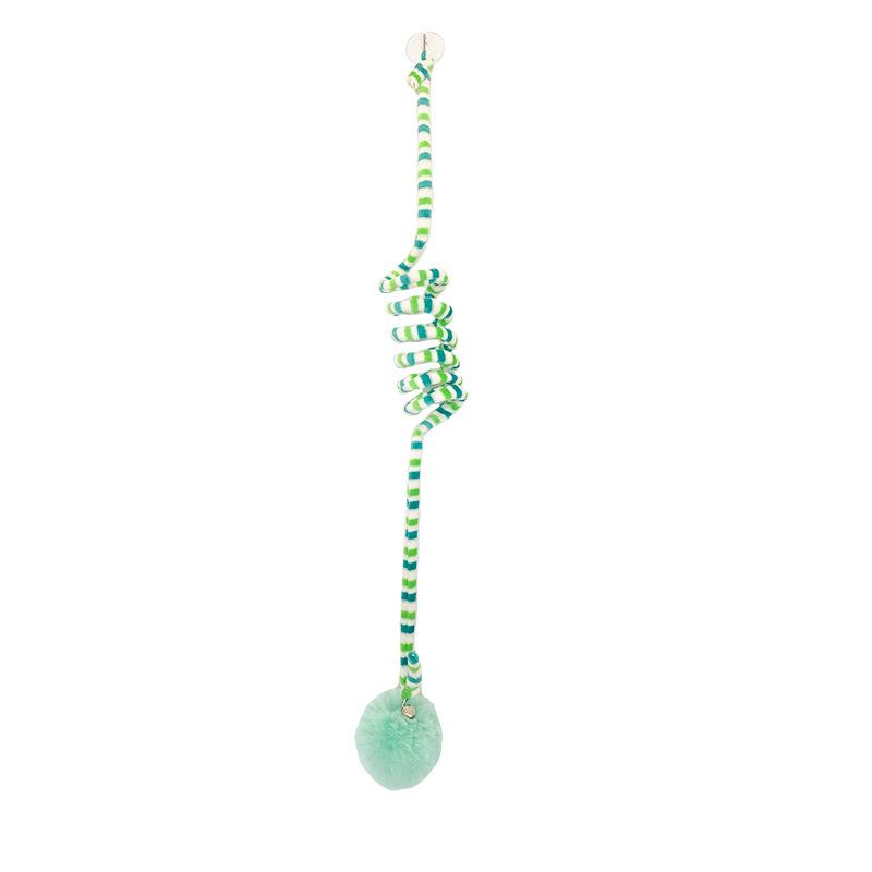 Spring Toy For Kittens Bell Stick Inflatable Ball Self Relieves Boredom Hanging Door Suction Cup Cat Supplies