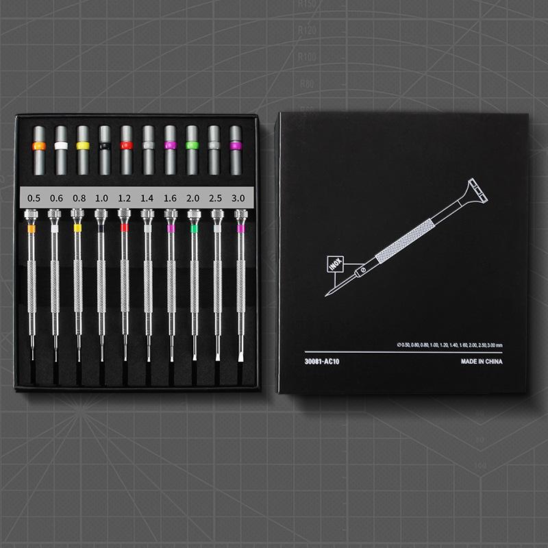 Repair Watch Hardware Tools Repair Watch Glasses Precision Cross And Straight Manual Screwdriver 10-piece Screwdriver