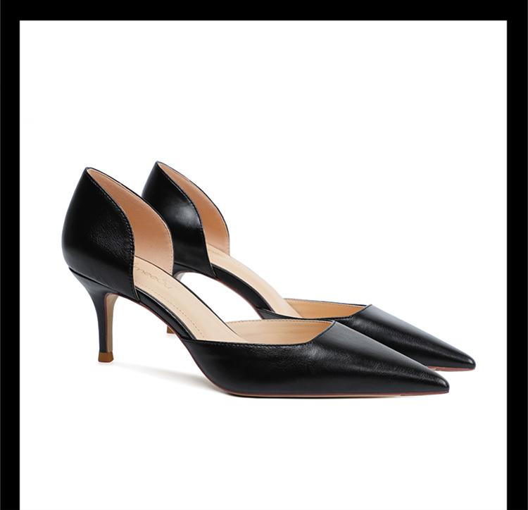 All-match Comfortable And Simple Professional Ol Pointed Toe Stiletto Heel Shoes For Women