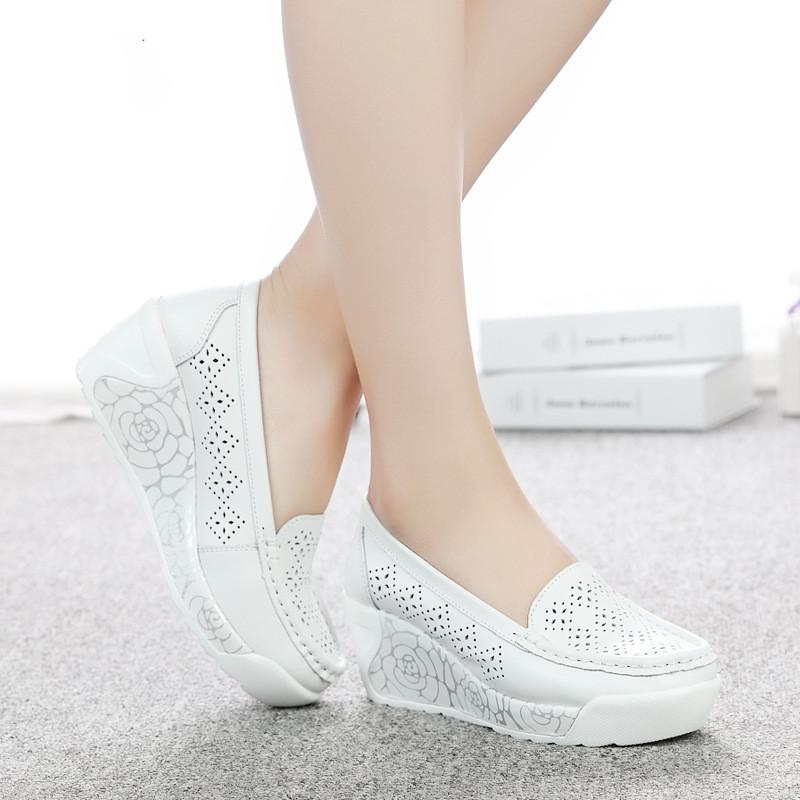Platform Platform Shoes Cowhide Pumps