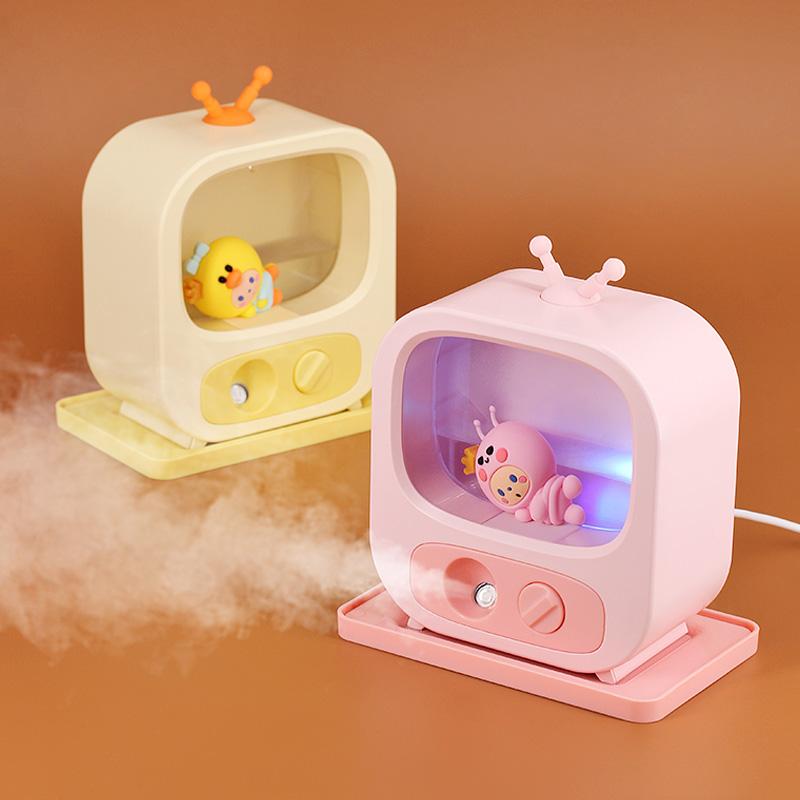 Creative Home Desktop Small TV Shape Humidifier Atmosphere Lights