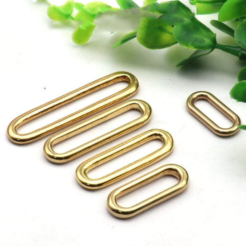 Rectangular Buckle Oval Ring-shaped Seamless Casting Pure Copper Luggage Hardware