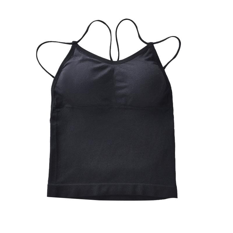 Cross Halter Slim-fit Camisole Bra Vest