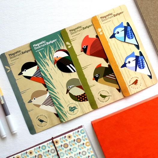 Magnetic Bookmark Creative Stationery Cute Birds