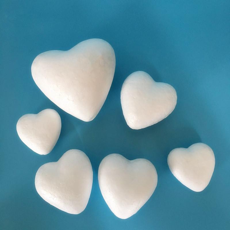 Creative Solid Color PS White Foam Solid Peach Heart