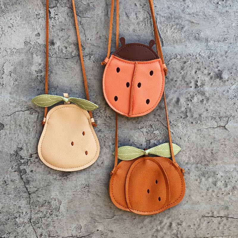 Lychee Pattern Soft Feel Children's Bags Boy Girl All-match Crossbody Bag