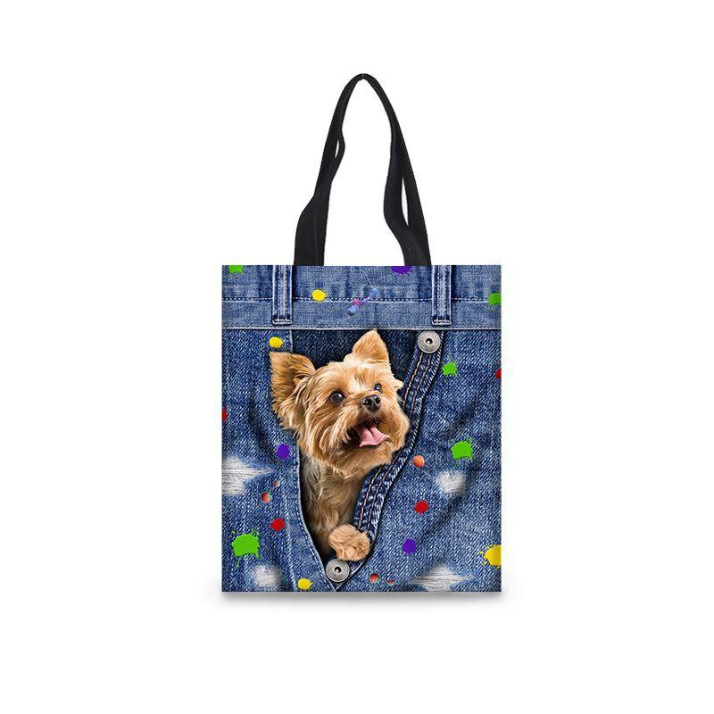 Canvas Shopping Cowboy Animal Handbag