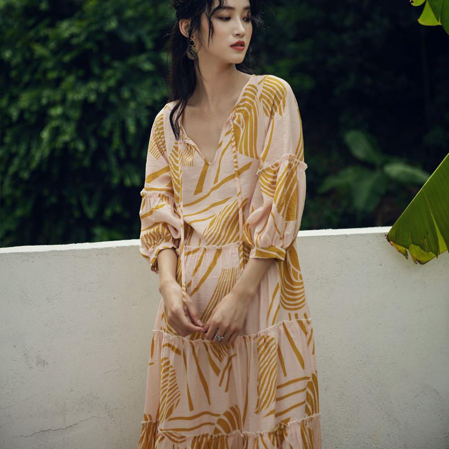 Women's Beach Vacation Retro Puff Sleeve Dress