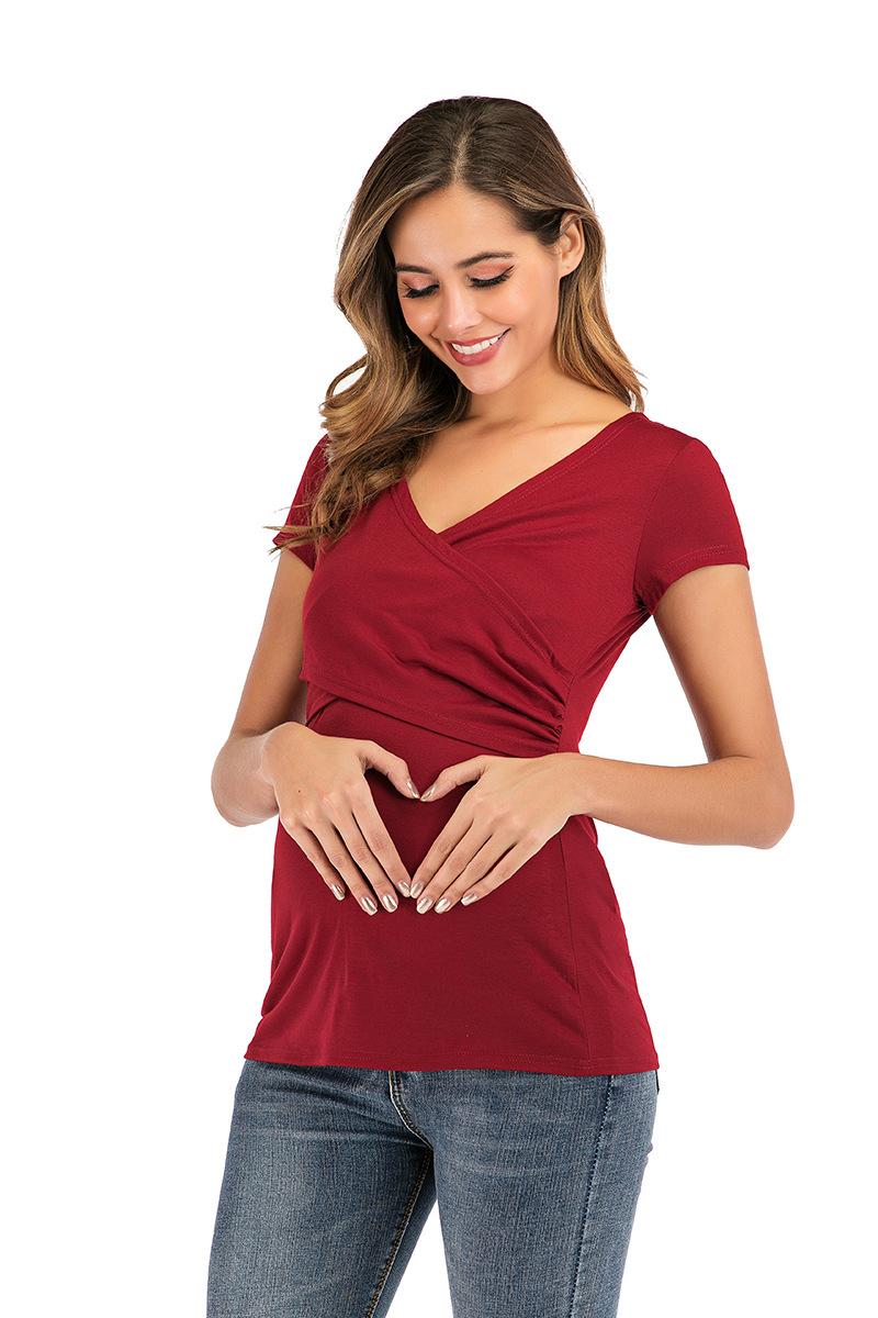 European And American Summer Short Sleeve Maternity Dress