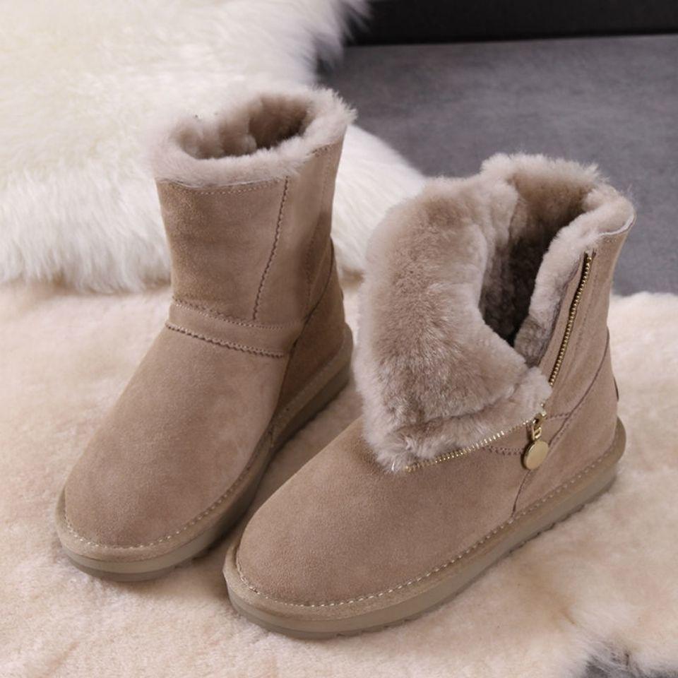 Non-slip All-match Padded Flat Snow Boots Women's Shoes