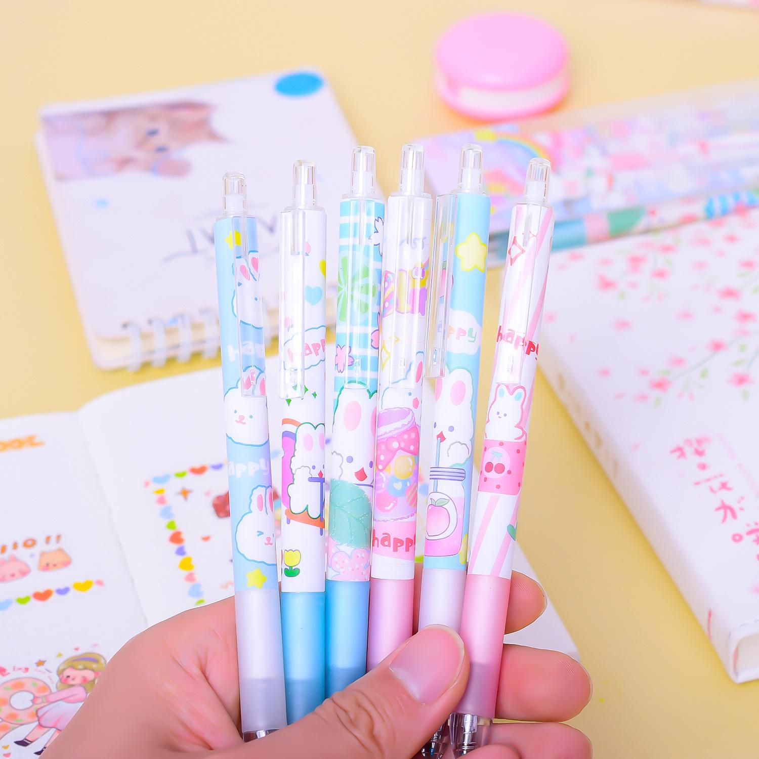 Cartoon Bunny Student Stationery Writing Neutral Black Signature Pen
