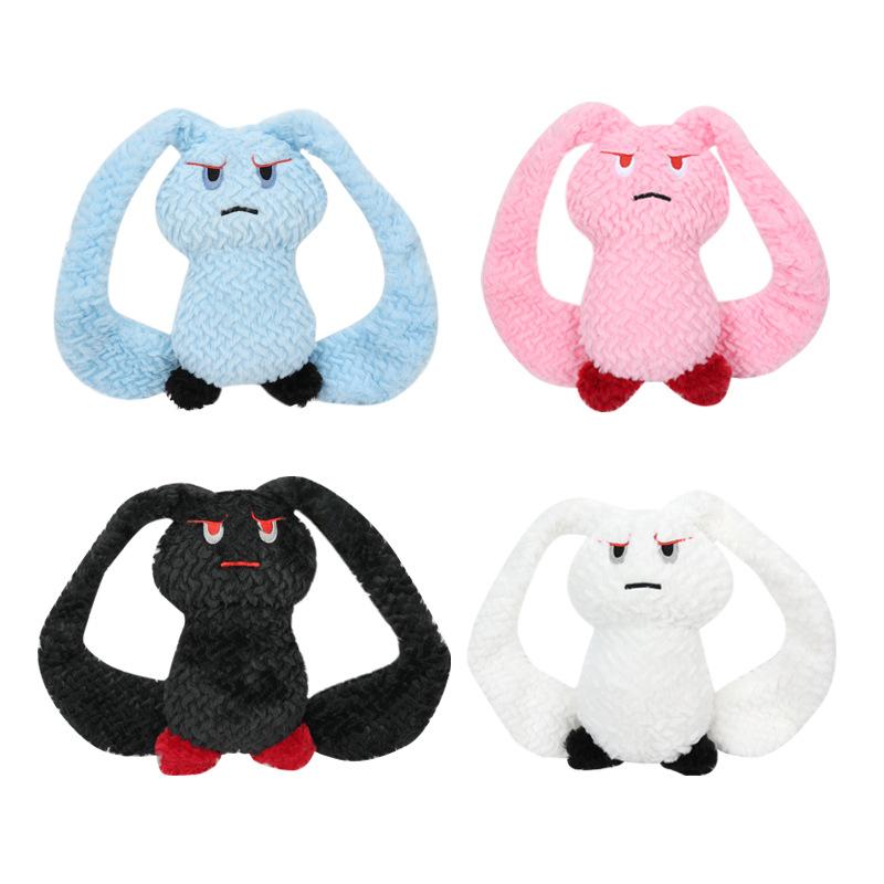 Dog Teething Toys Bunny Squeaky Pet Plush Chew Toy Portable Stuffed Animal Dog Plush Chewing Toy For Medium Small Puppy