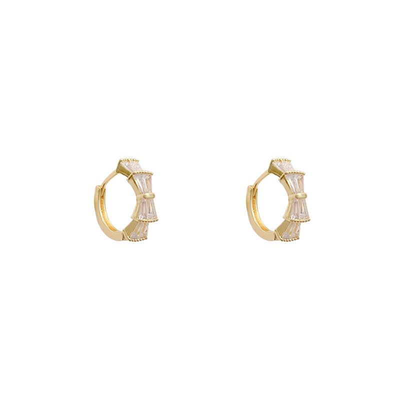 European And American Fashion Simple Earrings Butterfly Diamond
