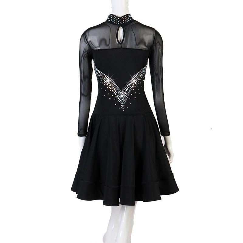 Latin Dance Dress Costume Long-sleeved Three-step Sailor Dance Performance