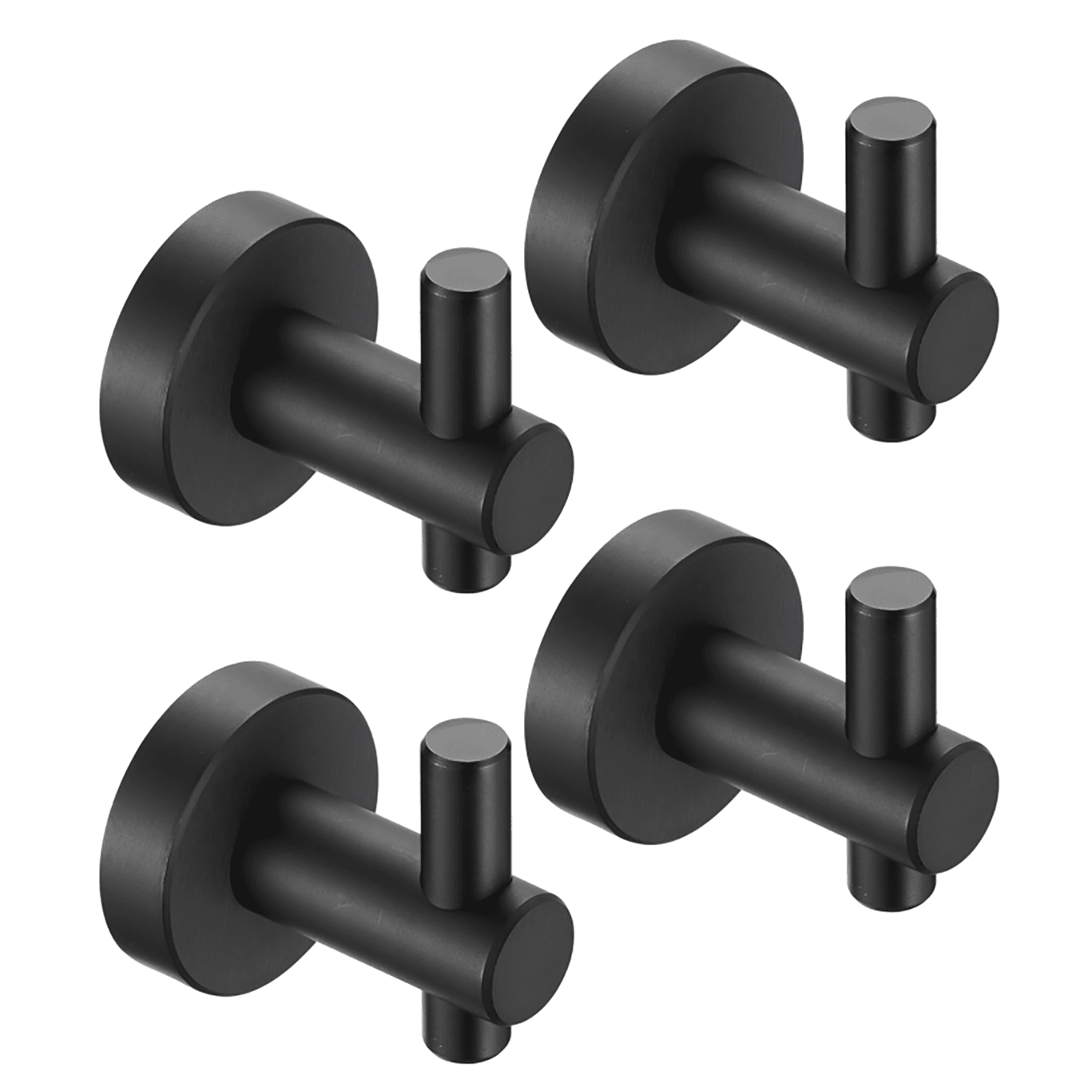 Round Base Wall Hook With Screws  Matte Black Hook, 4-piece Set, Suitable For Entry-level Shoe Cabinets, Wardrobes, Bathrooms, Bedrooms, Furniture Hardware, Cannot Be Shipped On Weekends