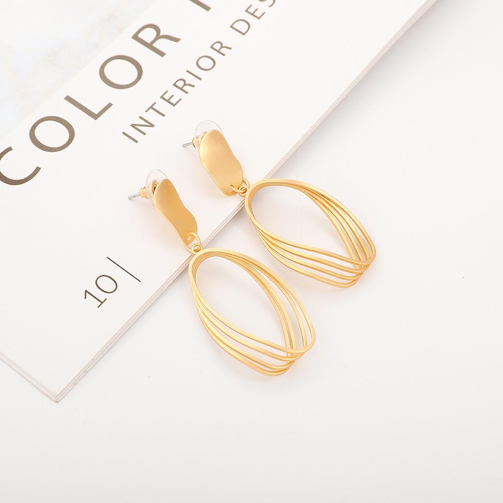 Metal Simplicity Long Personalized Stud Earrings For Women