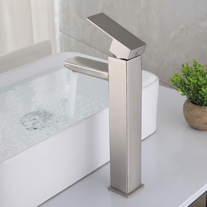 304 Stainless Steel Square Basin Faucet